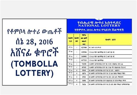 የቶምቦላ ሎተሪ ውጤቶች ሰኔ 28, 2016 አሸናፊ ቁጥሮች.